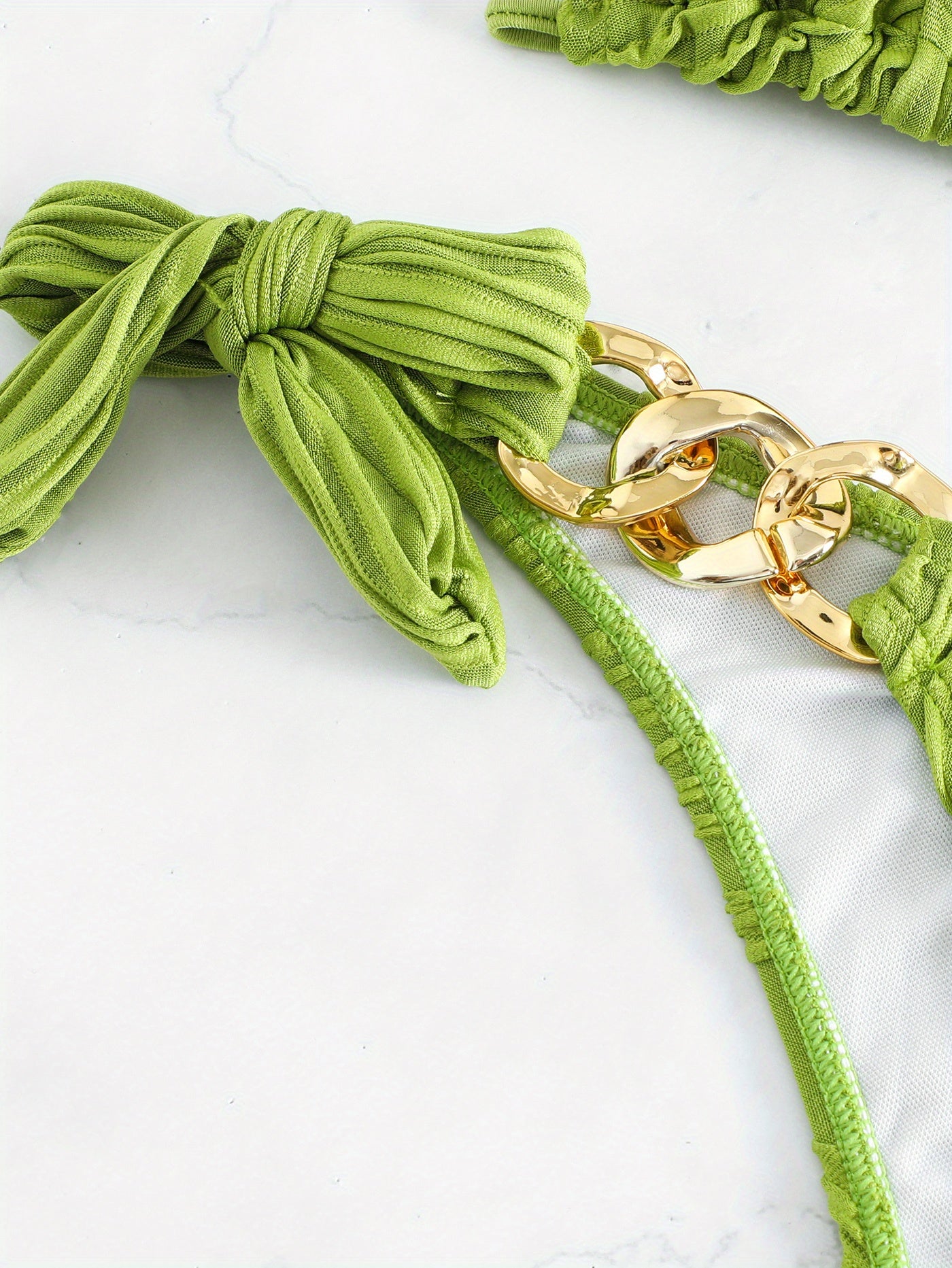 Golden Chain Halter Bikini Set