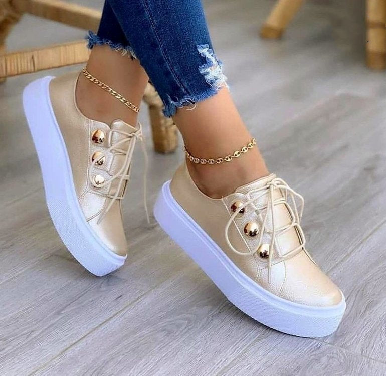 Rivet & Run Lace-Up Flats
