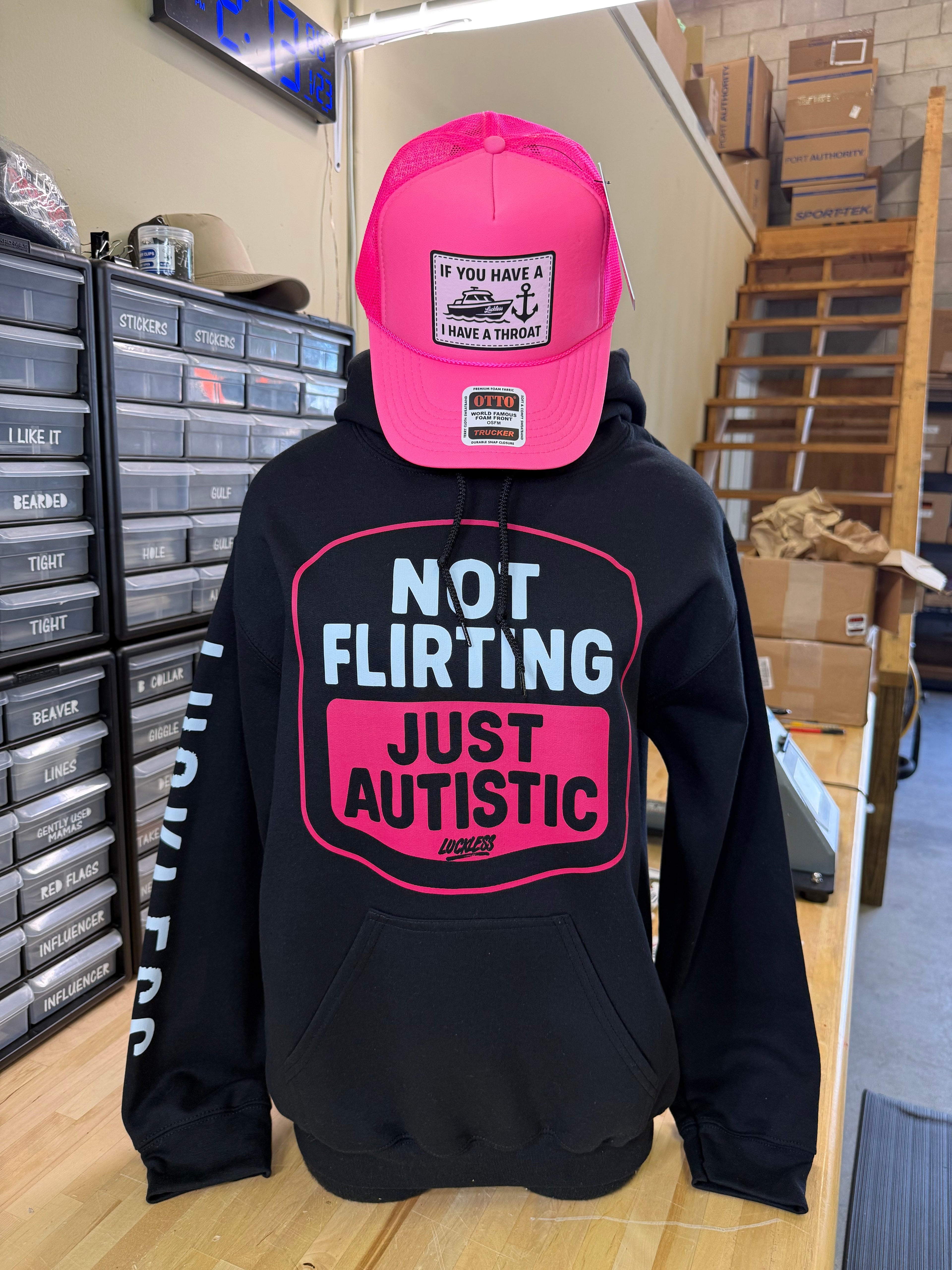 Not Flirting Just Autistic Hoodie