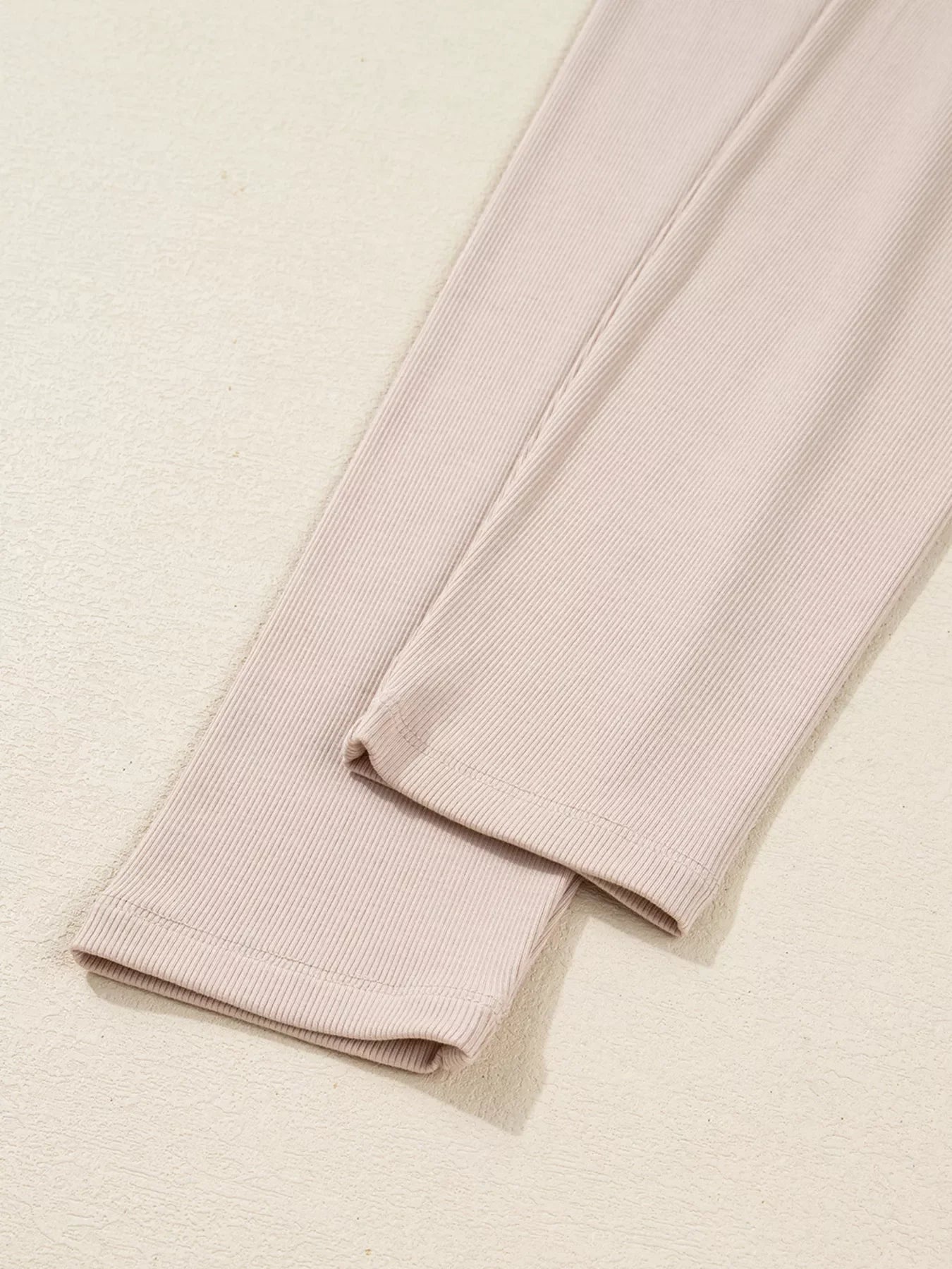 Oversized Slit Sweatshirt & Ribbed Leggings Set