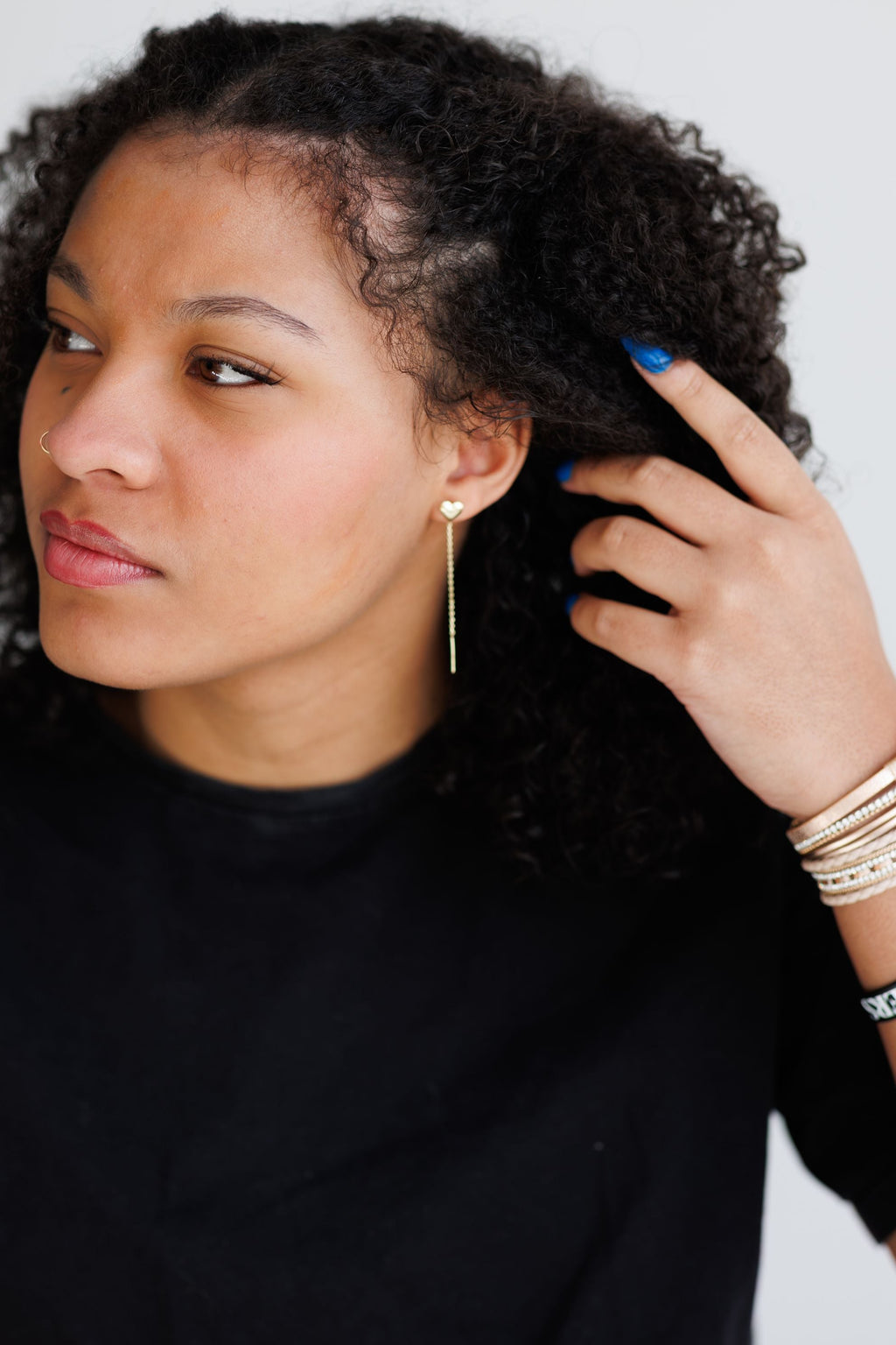 Dainty Heart Drop Earrings