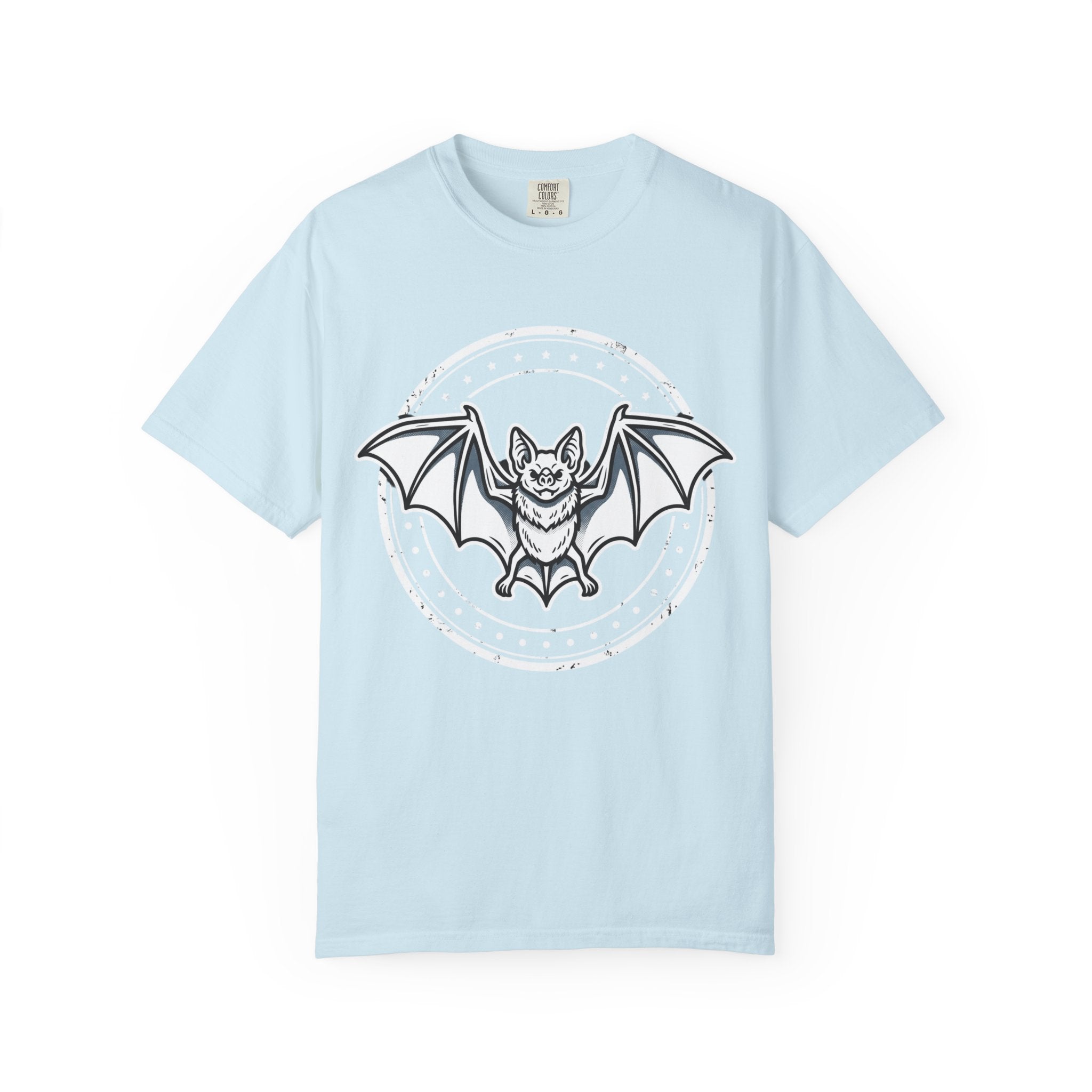 Bat Emblem Graphic Tee — Heavyweight Garment-Dyed Comfort Colors