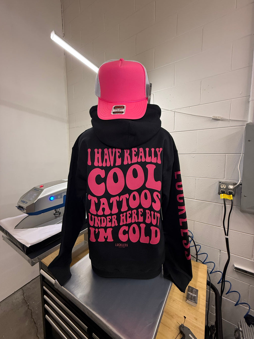I Have Really Cool Tattoos Under Here But I'm Cold Hoodie