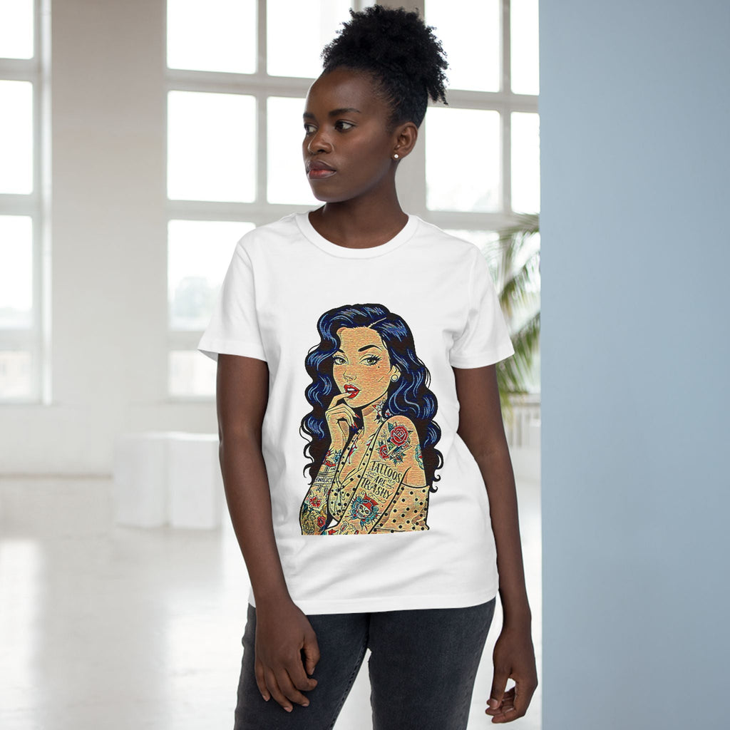Vintage Tattoos Are Trashy Slim Fit Graphic Tee