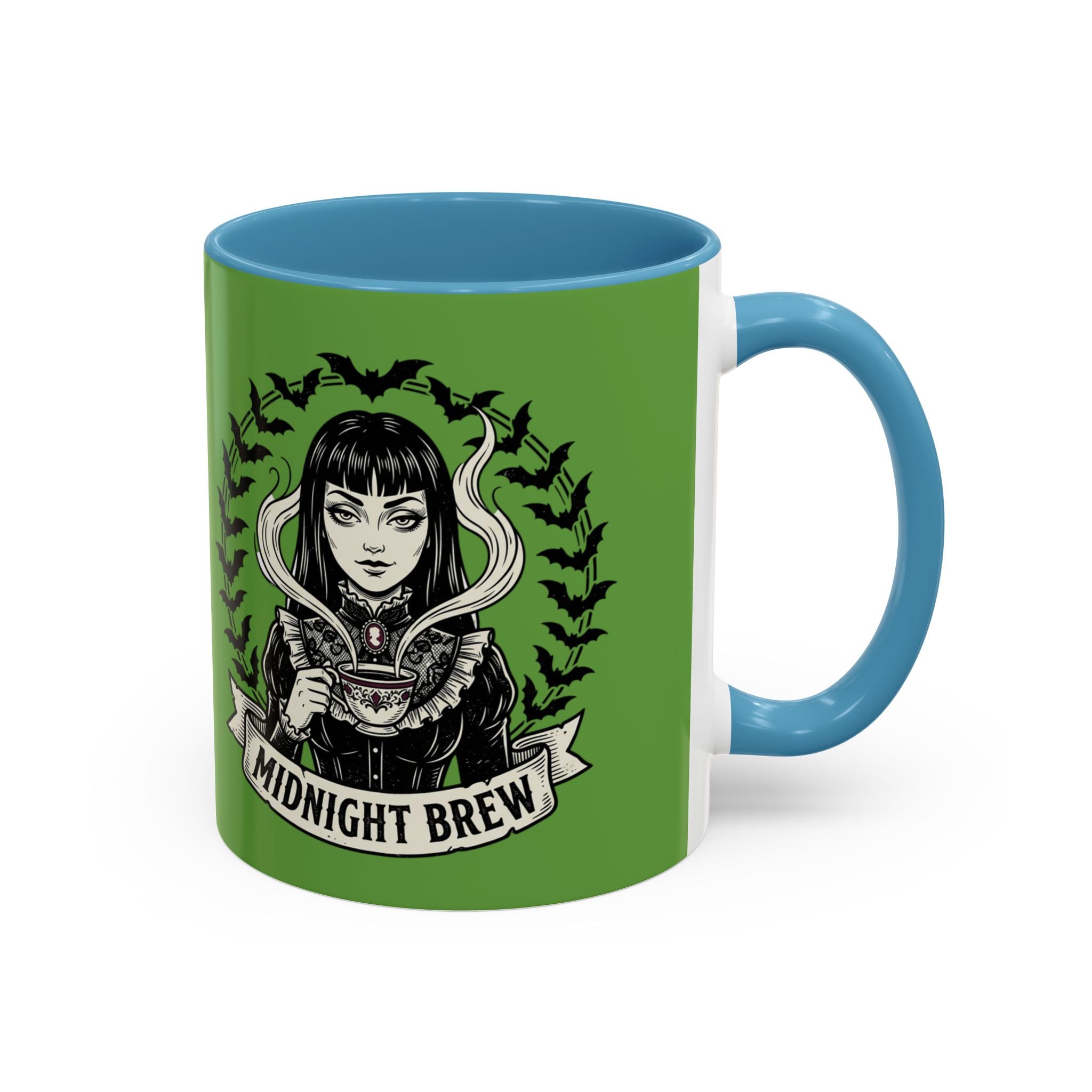 Midnight Brew Witchy Coffee Mug — Gothic Bat Design 11oz