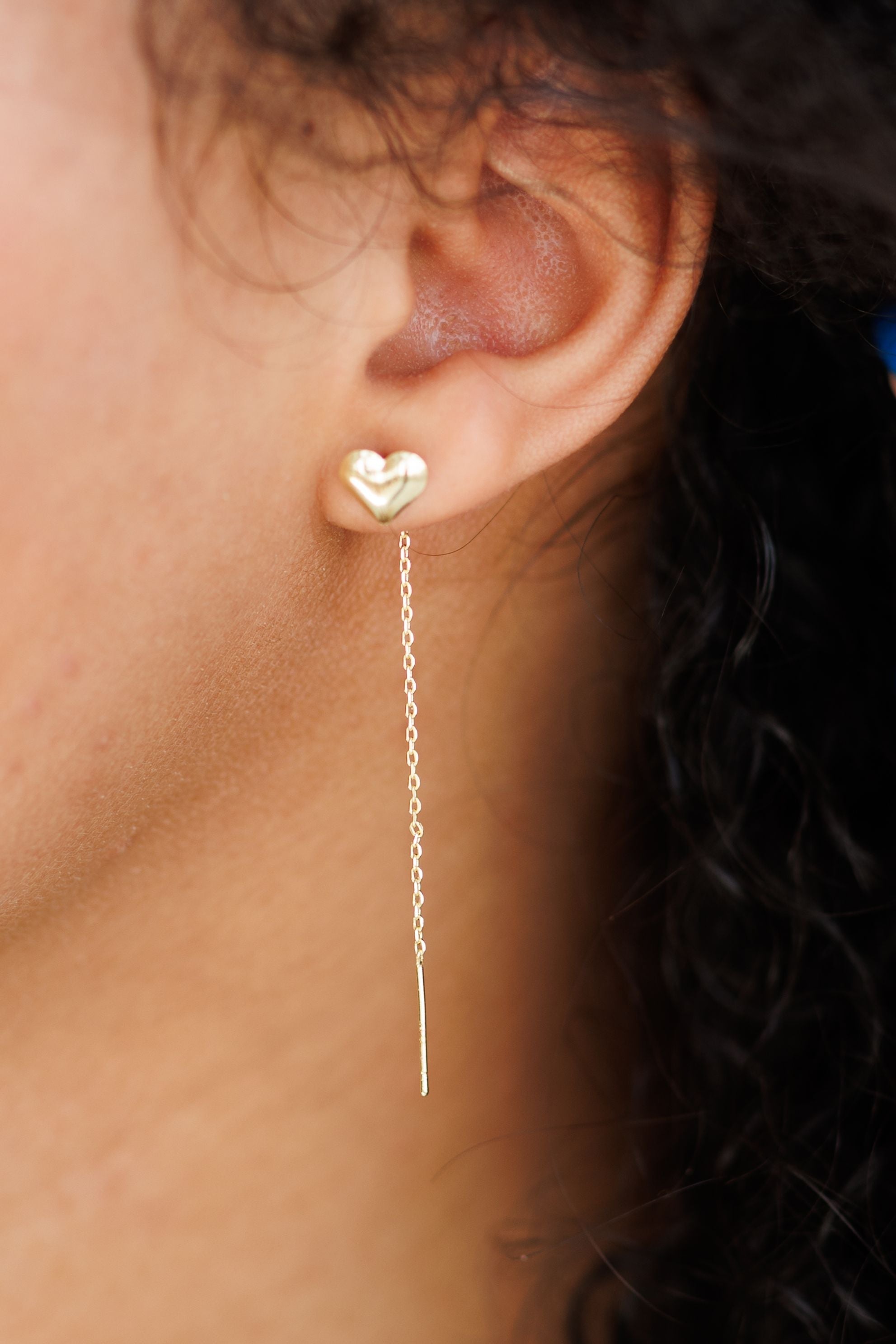Dainty Heart Drop Earrings