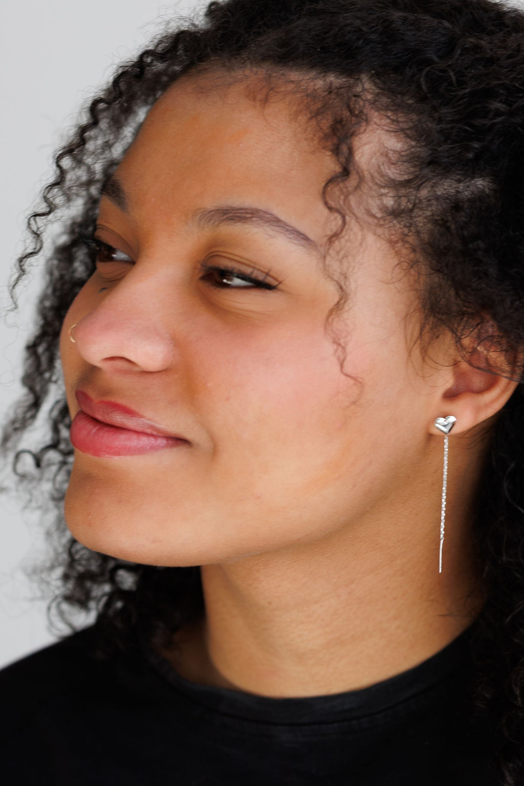 Dainty Heart Drop Earrings