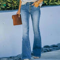 High Waist Flared Stretch Jeans