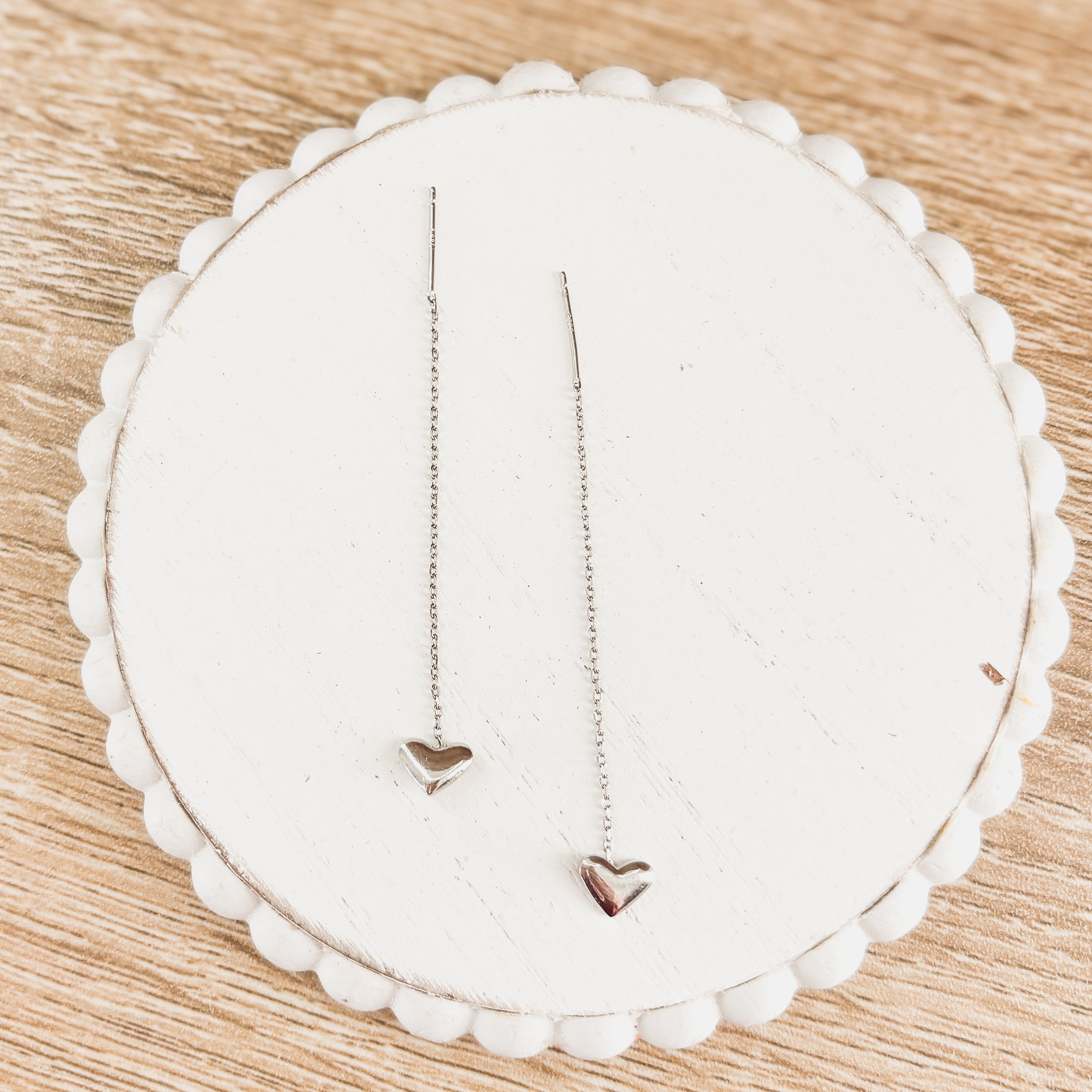 Dainty Heart Drop Earrings