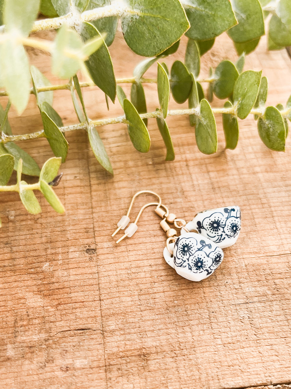 Dainty Tea Cup Charm Earrings