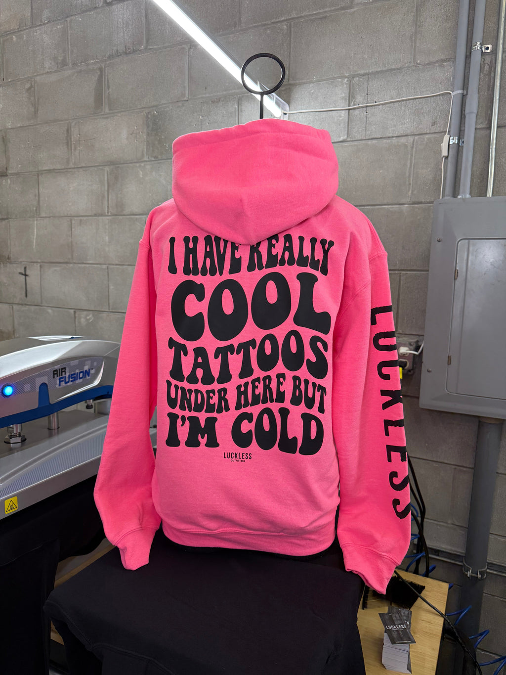 I Have Really Cool Tattoos Under Here But I'm Cold Hoodie