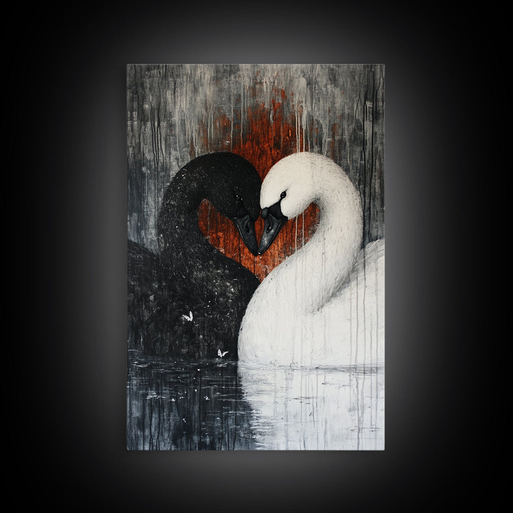 Two Swans in Love Canvas Print