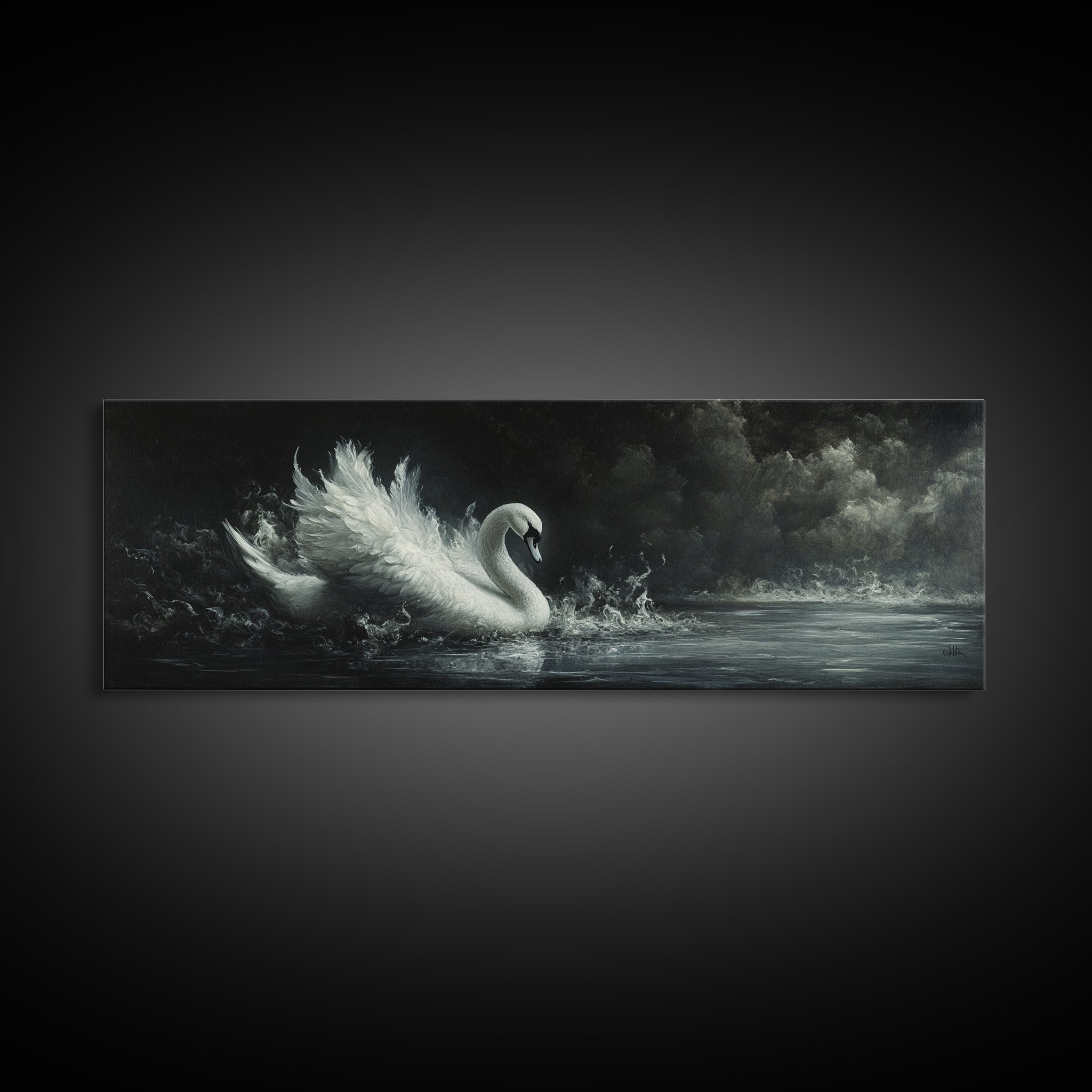 Gothic Swan Canvas Print