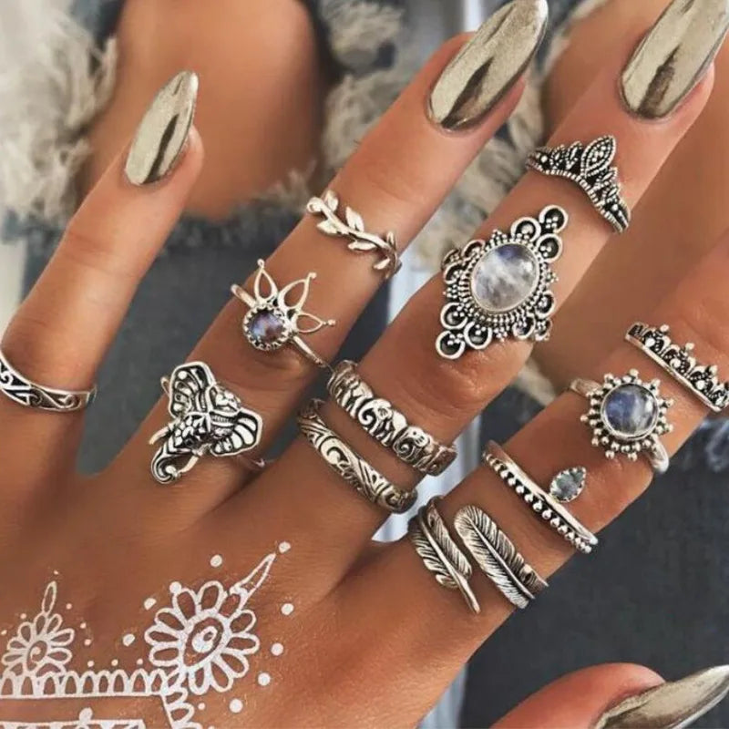Bohemian Witchy Trendy Ring Sets