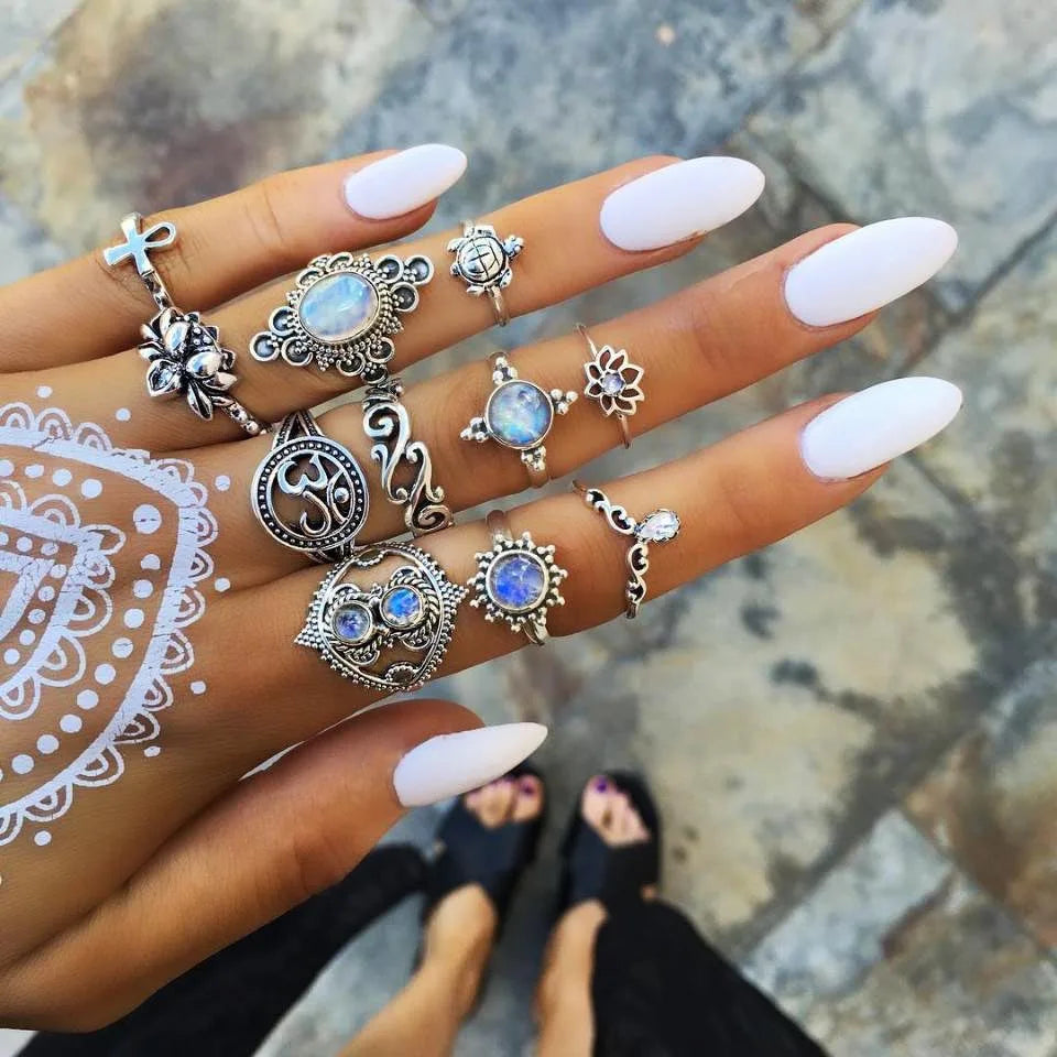 Bohemian Witchy Trendy Ring Sets