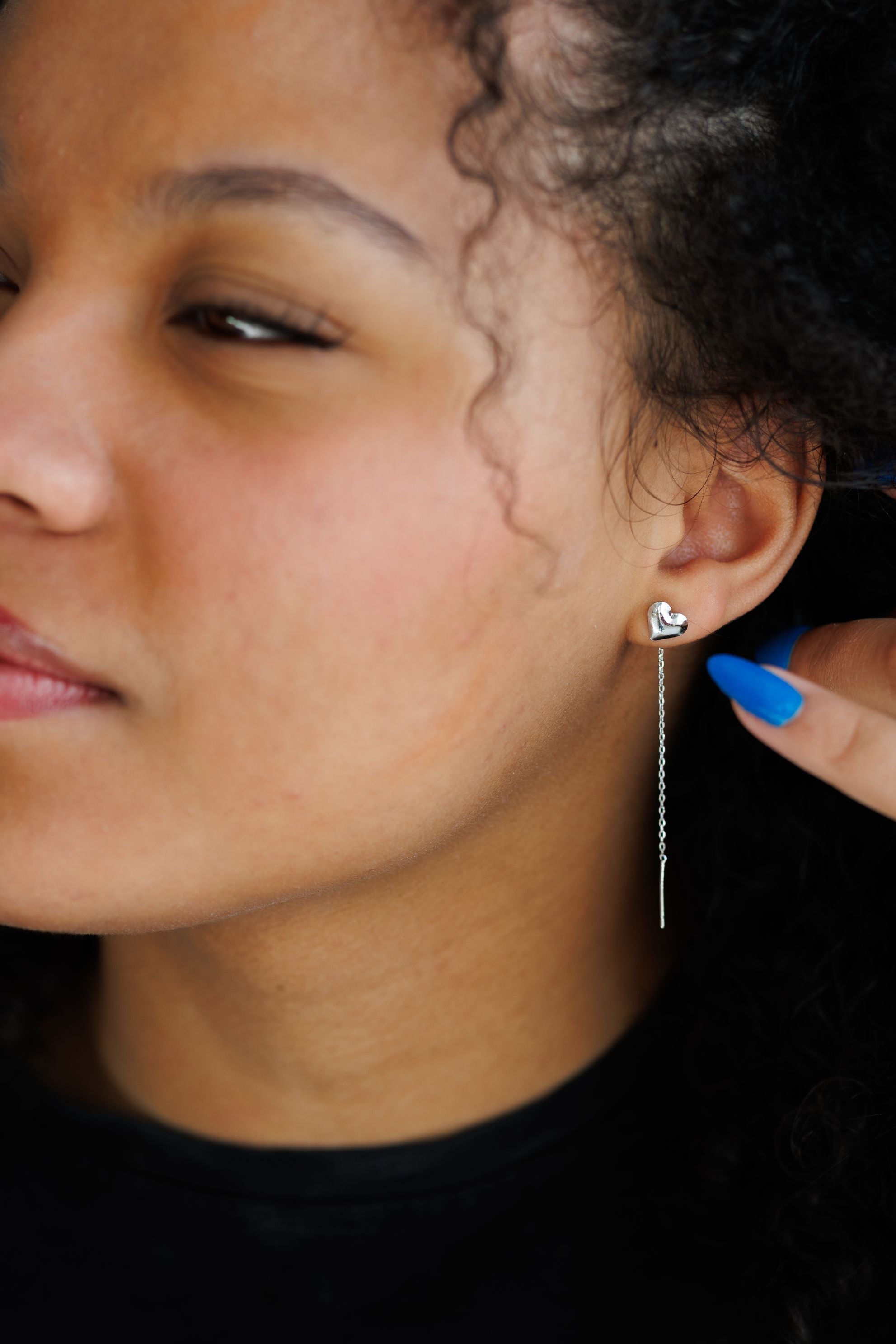 Dainty Heart Drop Earrings
