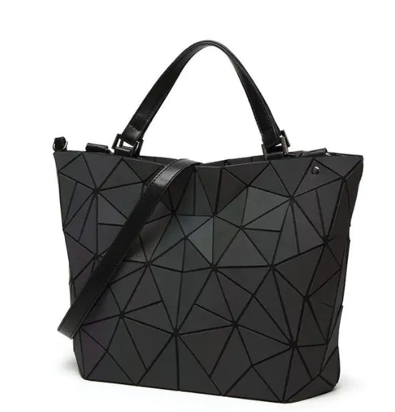Geometric Laser Handbag & Crossbody Set
