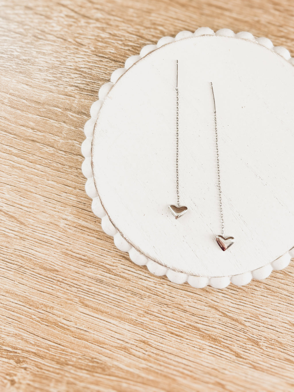 Dainty Heart Drop Earrings