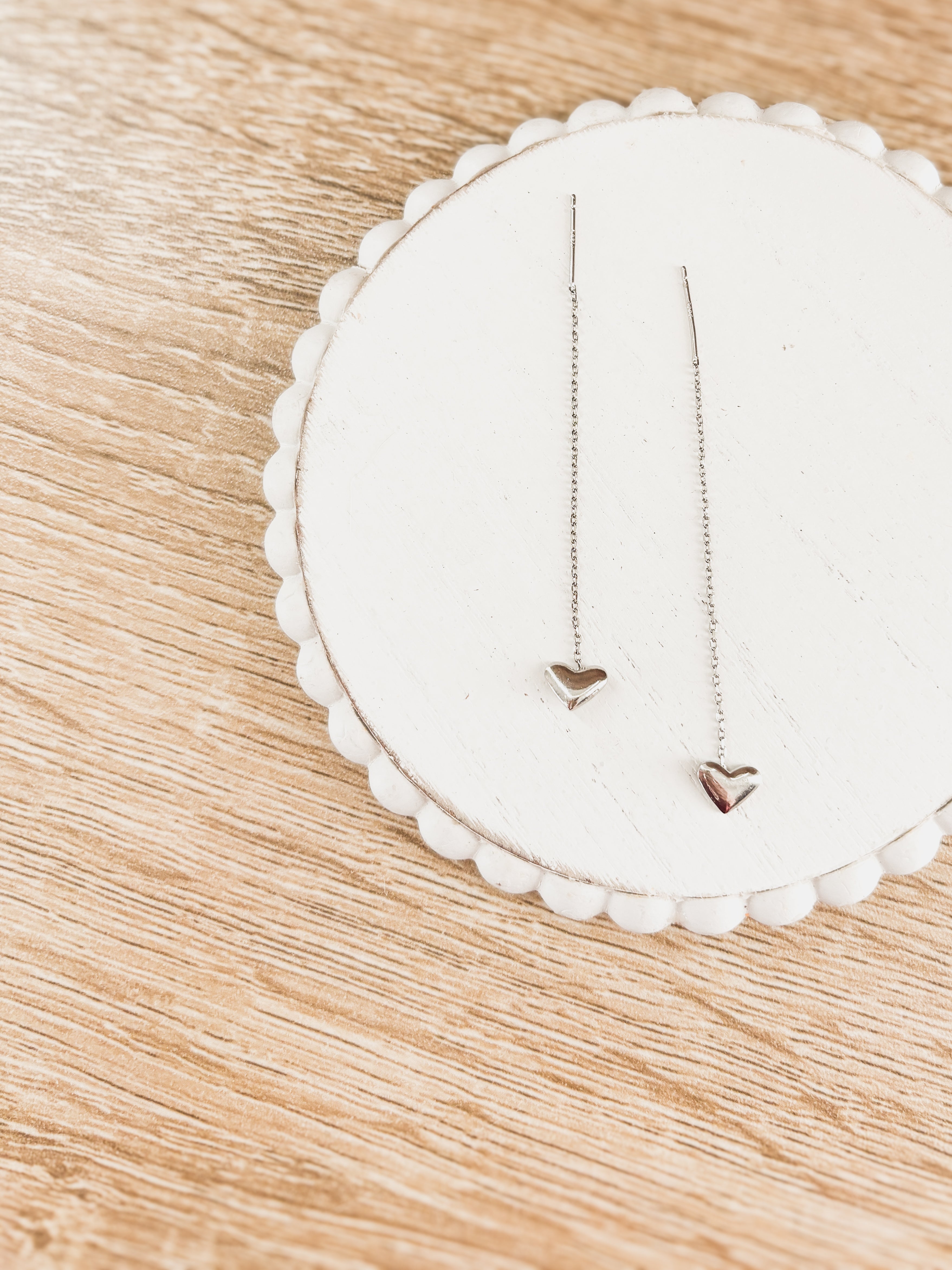 Dainty Heart Drop Earrings