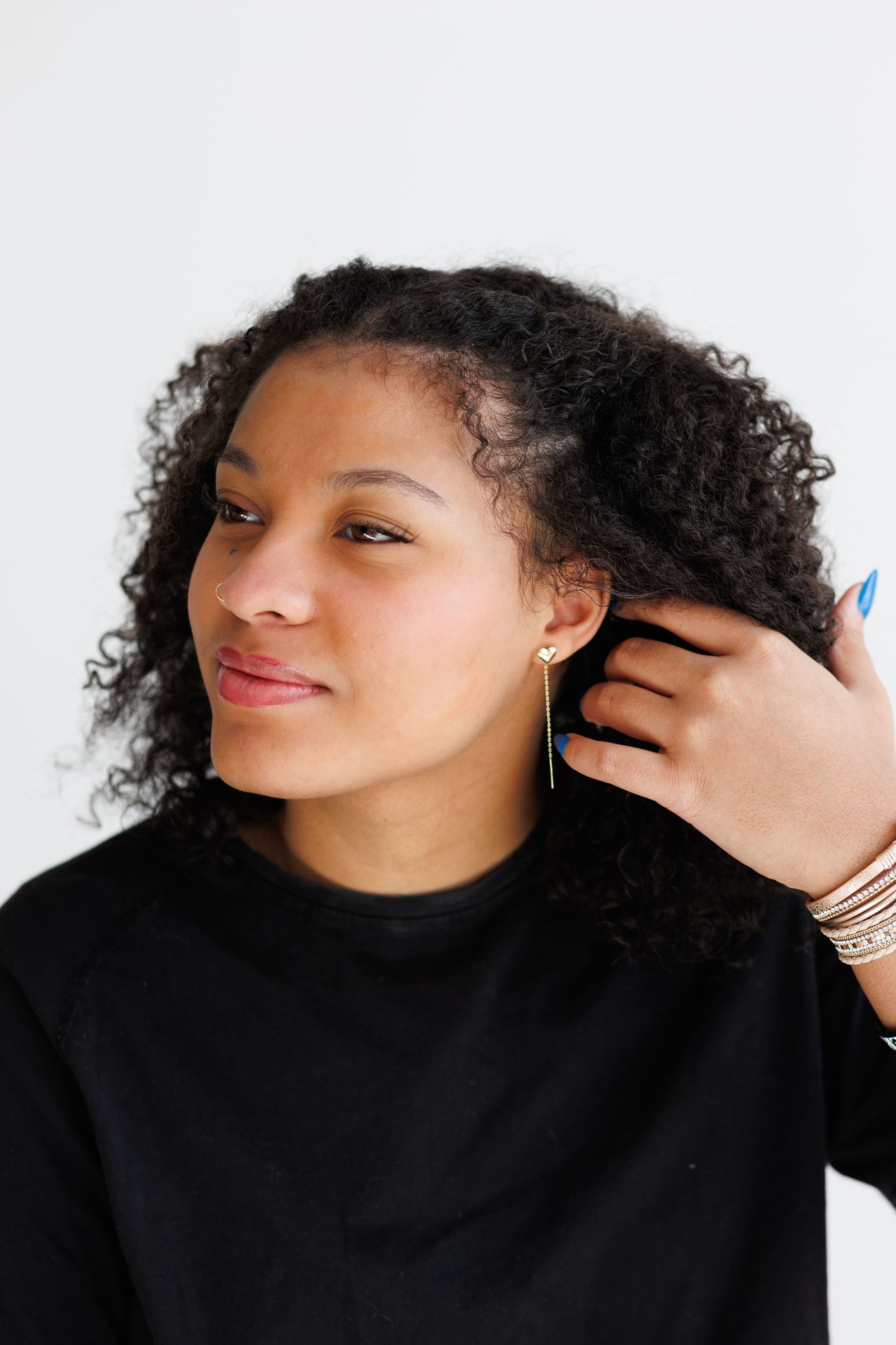 Dainty Heart Drop Earrings