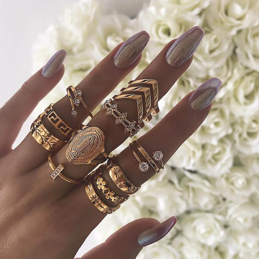 Bohemian Witchy Trendy Ring Sets
