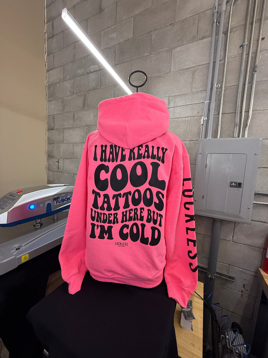 I Have Really Cool Tattoos Under Here But I'm Cold Hoodie