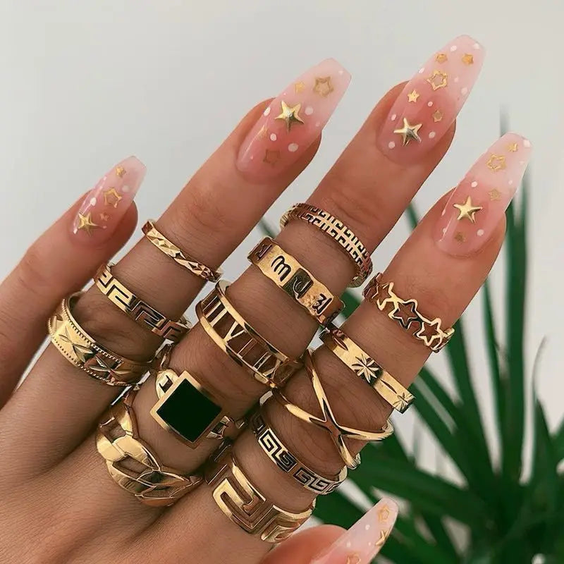 Bohemian Witchy Trendy Ring Sets