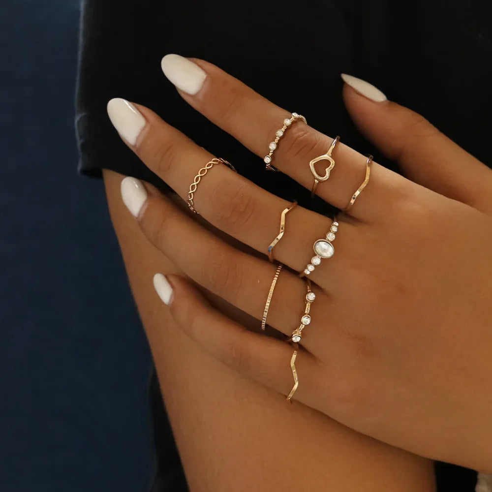 Bohemian Witchy Trendy Ring Sets