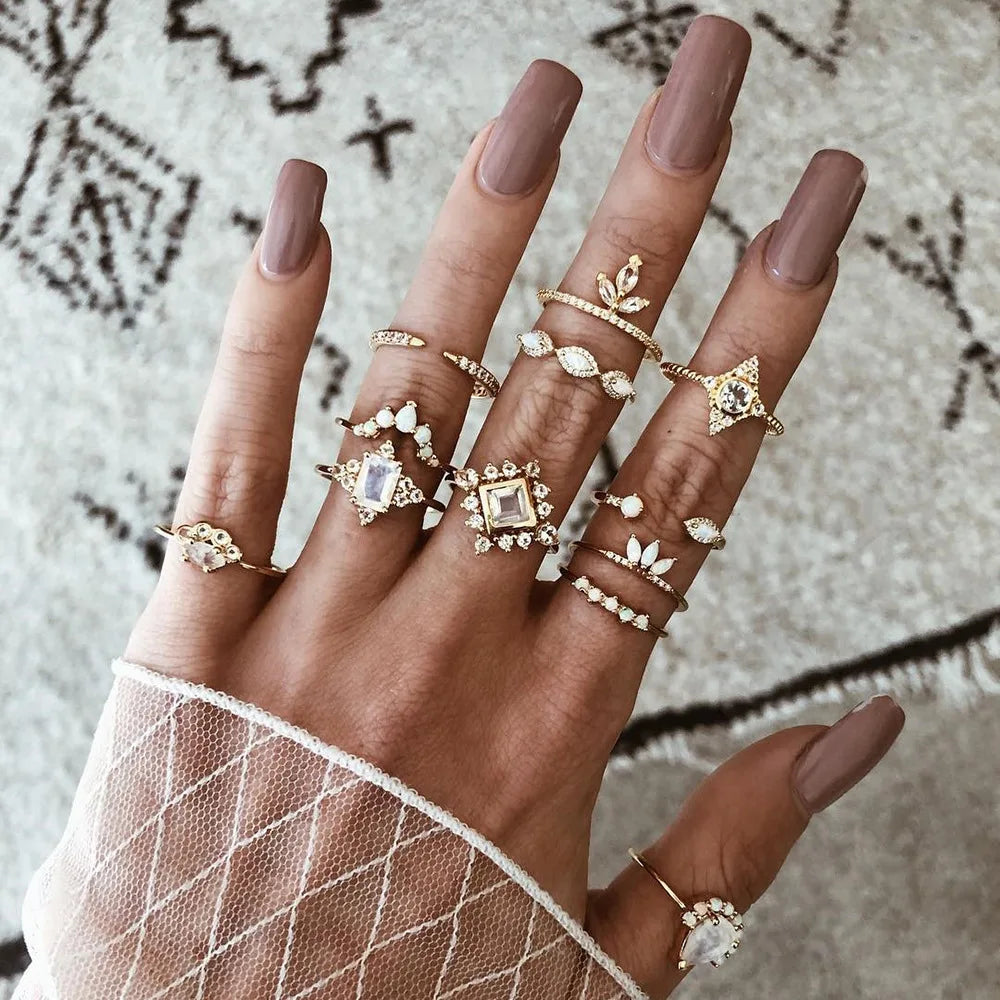 Bohemian Witchy Trendy Ring Sets
