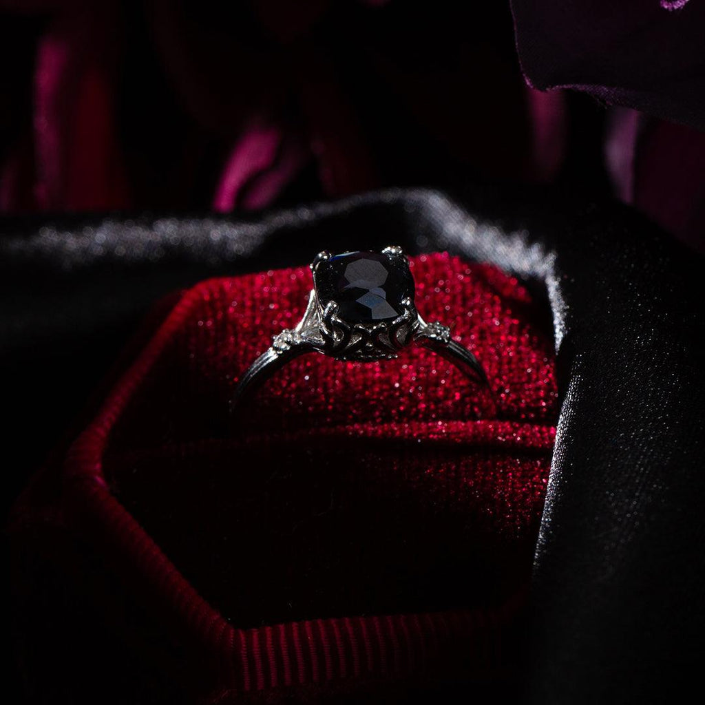Black Dahlia Satin Jewel Candle