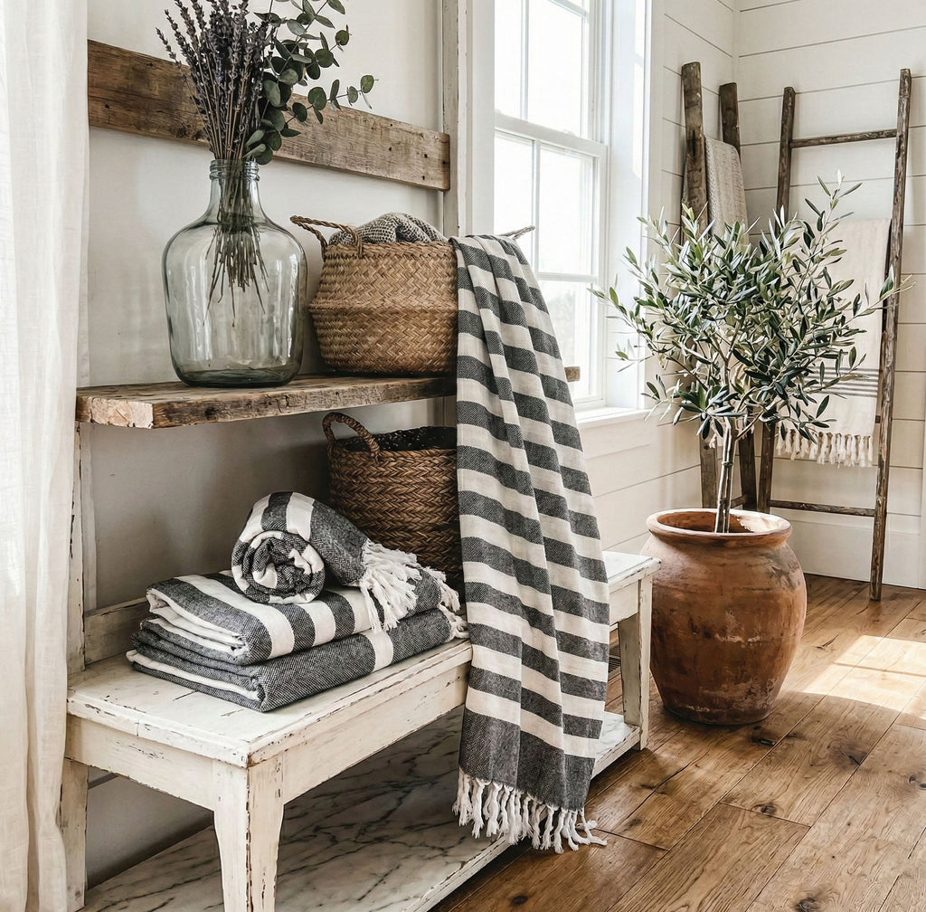 Bold Stripe Turkish Cotton Towel