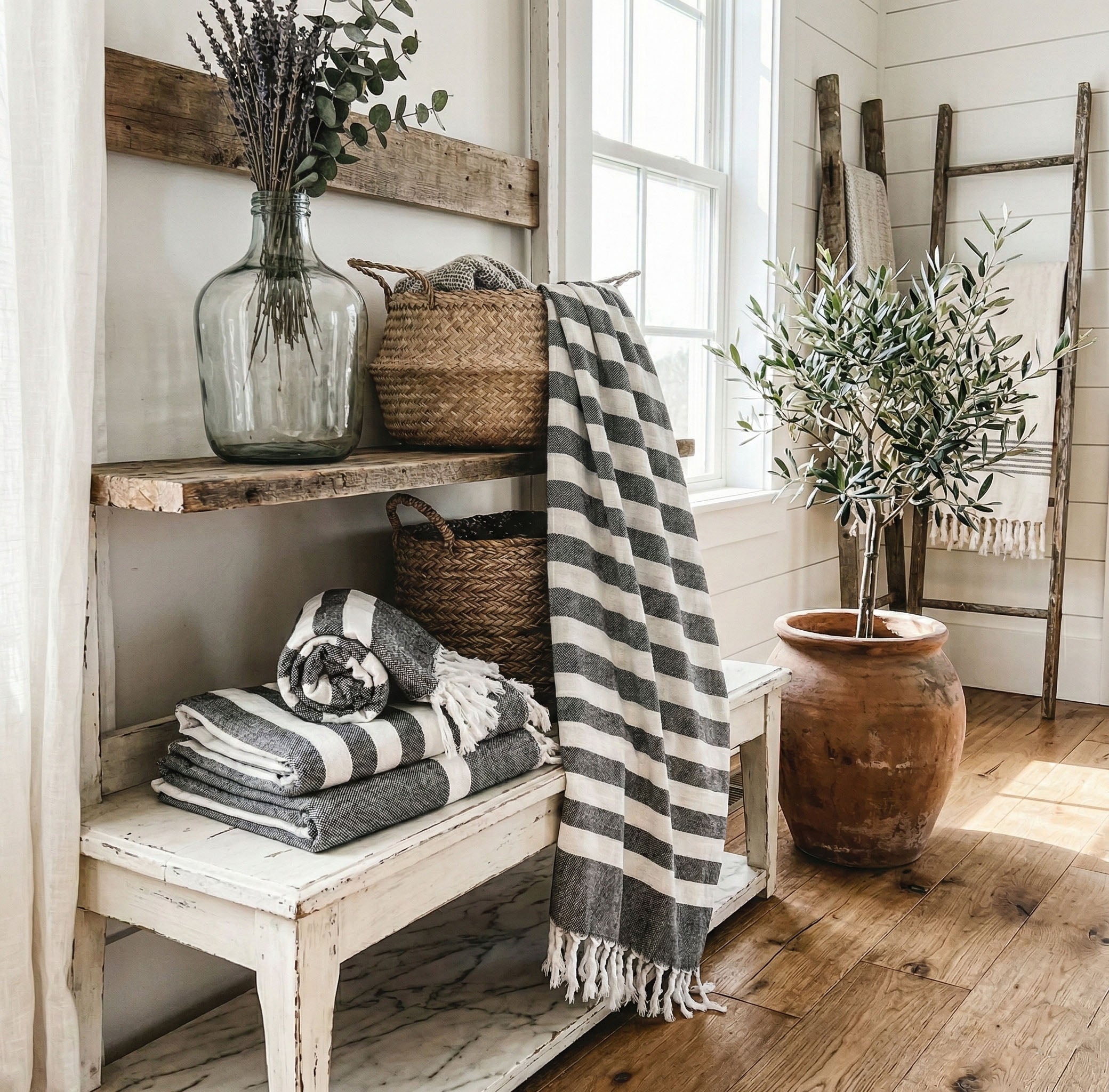 Bold Stripe Turkish Cotton Towel