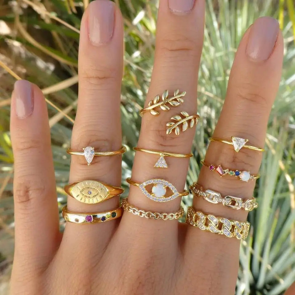Bohemian Witchy Trendy Ring Sets