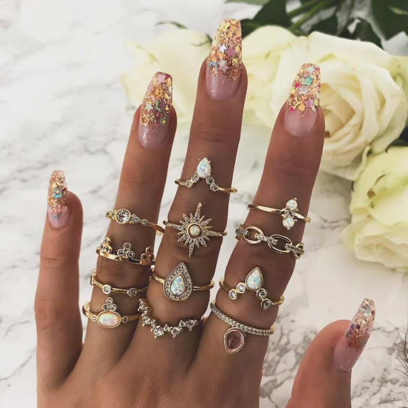 Bohemian Witchy Trendy Ring Sets