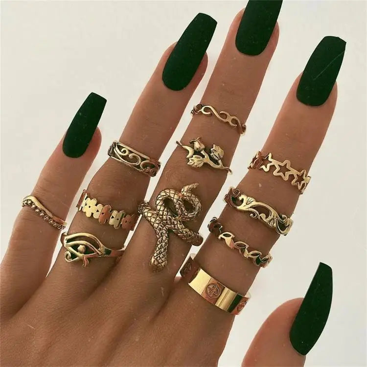 Bohemian Witchy Trendy Ring Sets
