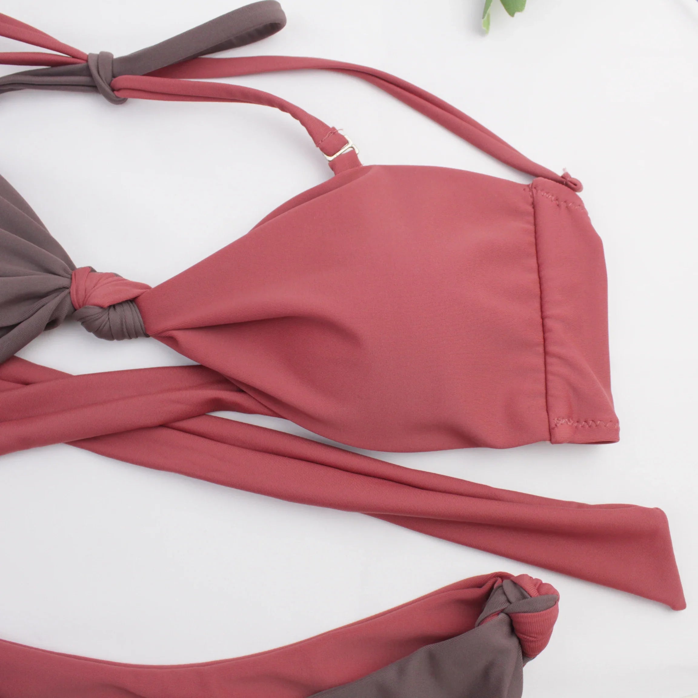 Geelal Two-Tone Two-Piece Swimsuit