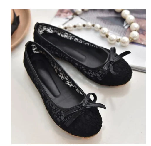 Lace Me Up Mesh Flats