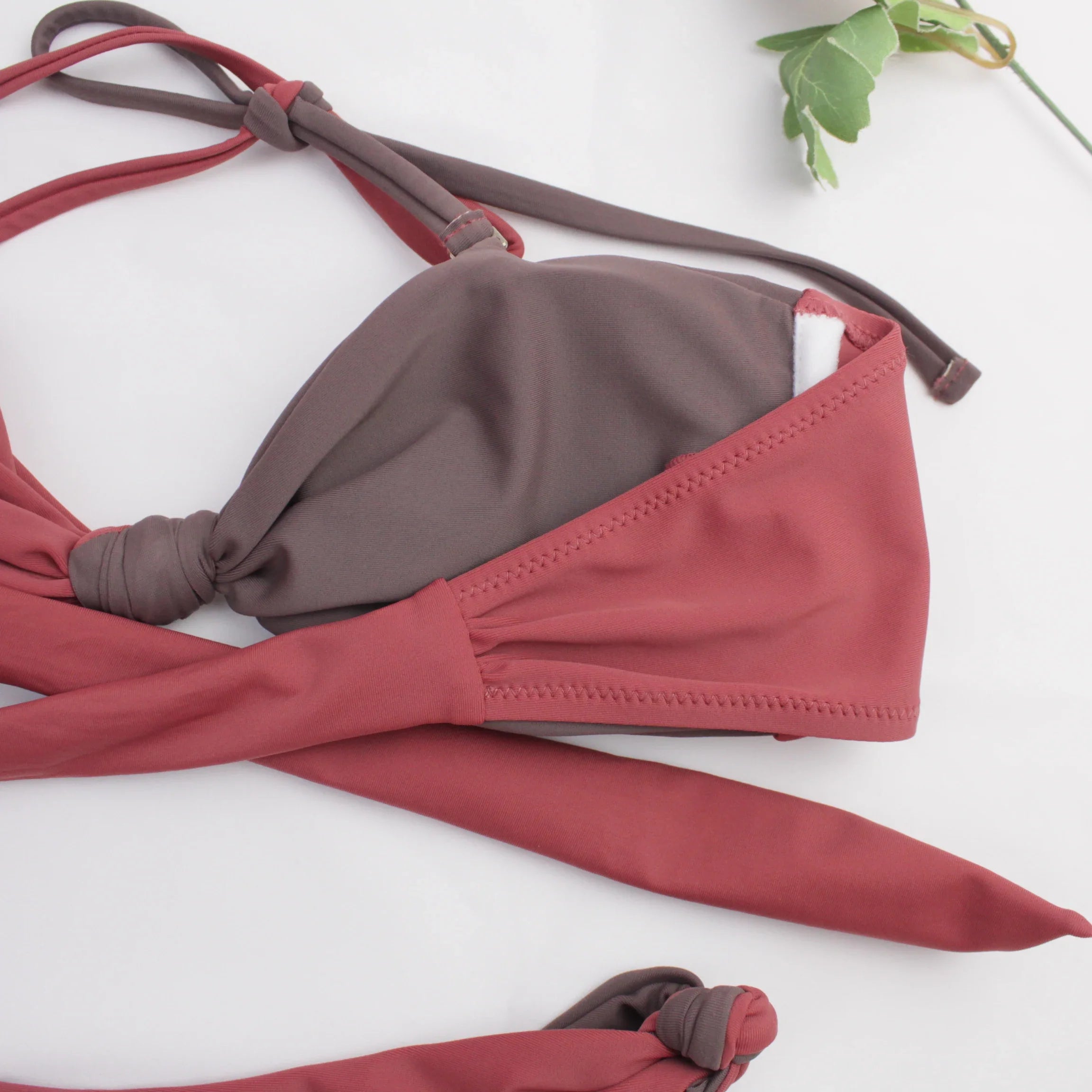 Geelal Two-Tone Two-Piece Swimsuit