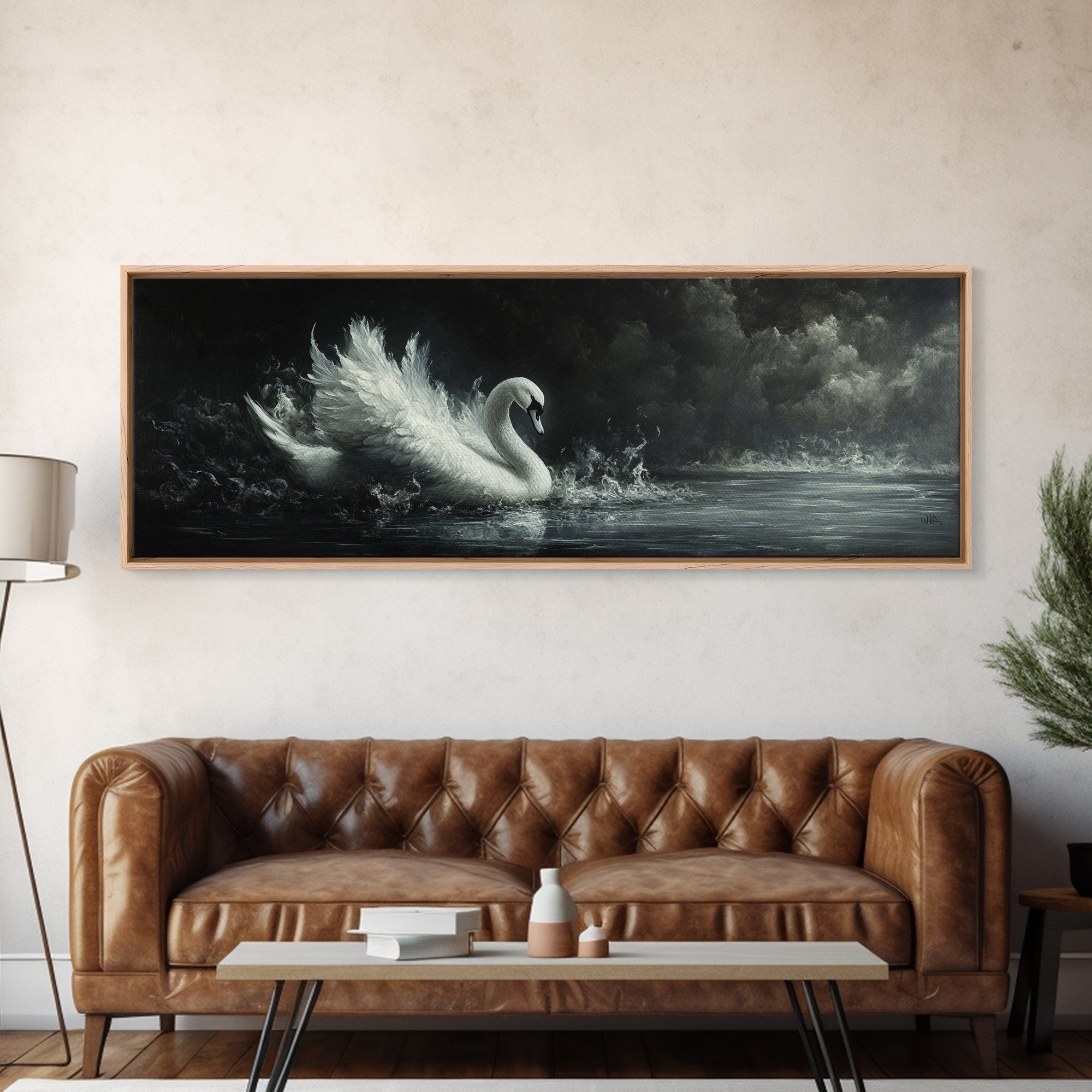 Gothic Swan Canvas Print