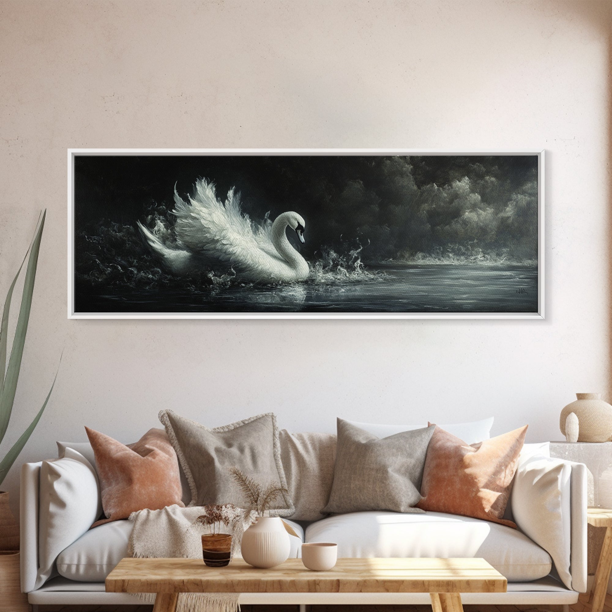 Gothic Swan Canvas Print