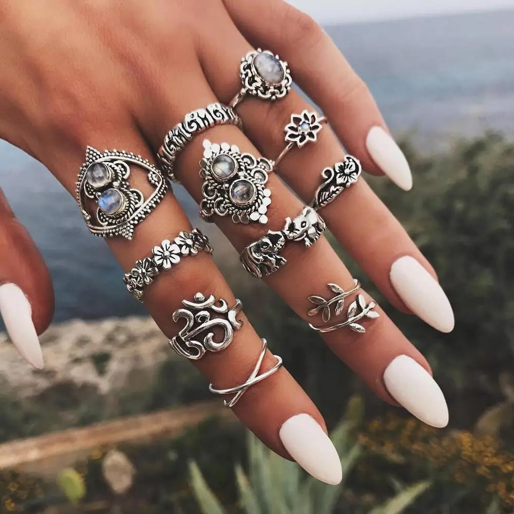 Bohemian Witchy Trendy Ring Sets