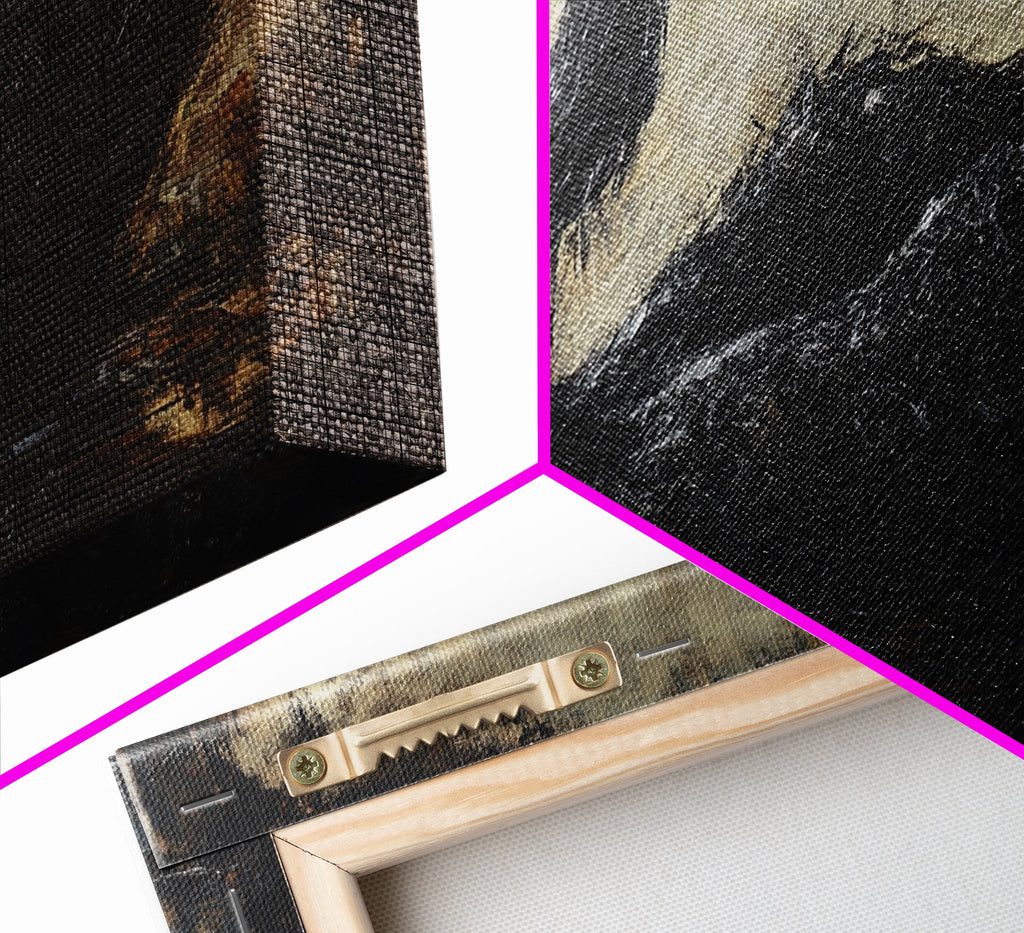 The Black Swan Framed Canvas Print - Goth Decor - Dark Academia Wall Art - Goth Painting - Swan Painting - Black Swan Wall Art Print