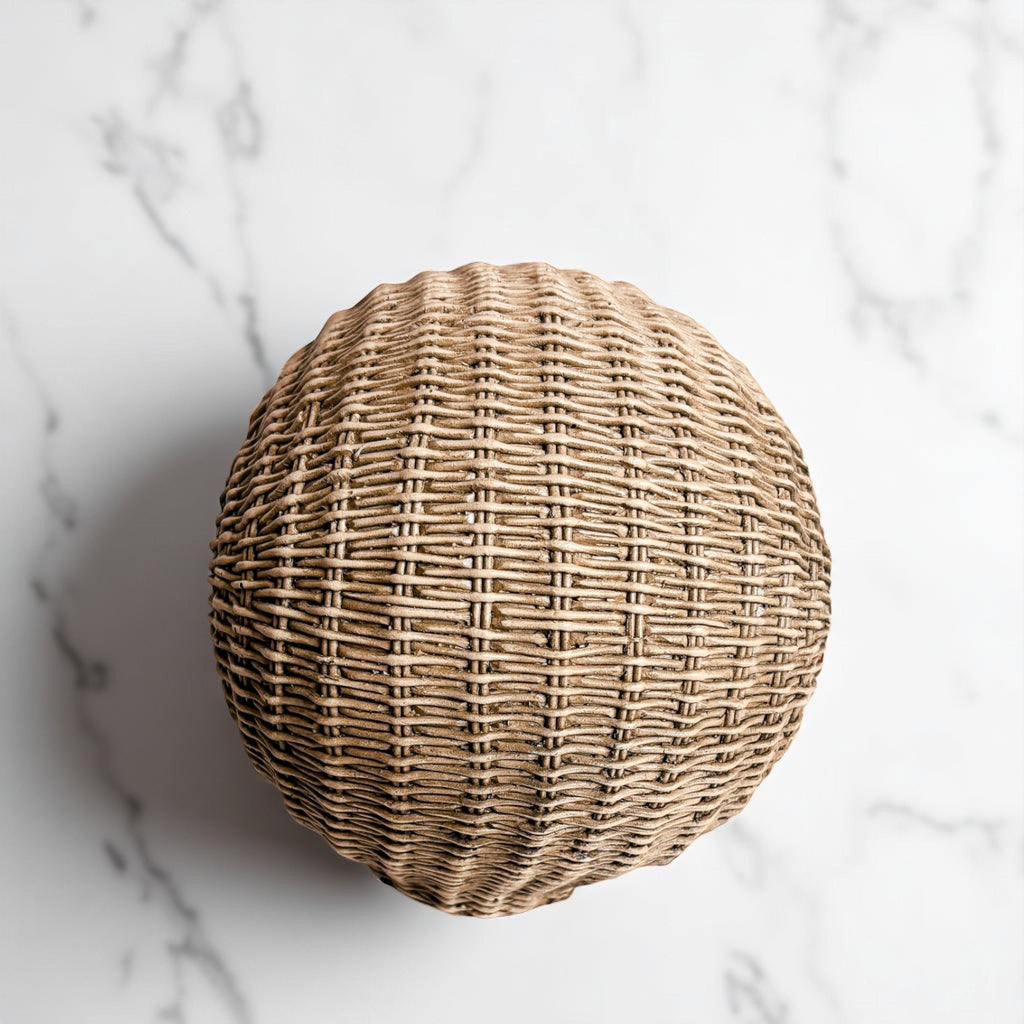 Rattan-Style Resin Skull