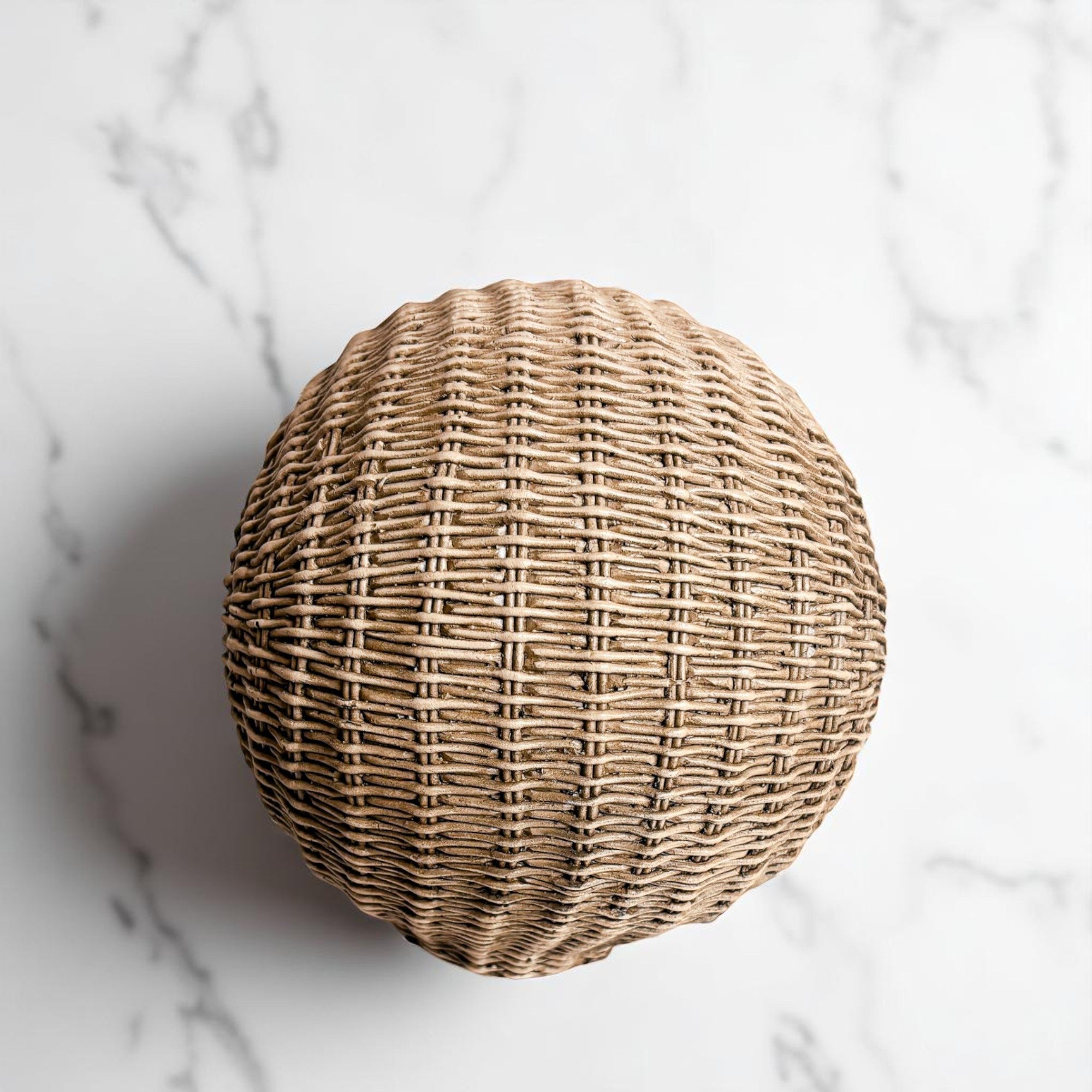 Rattan-Style Resin Skull