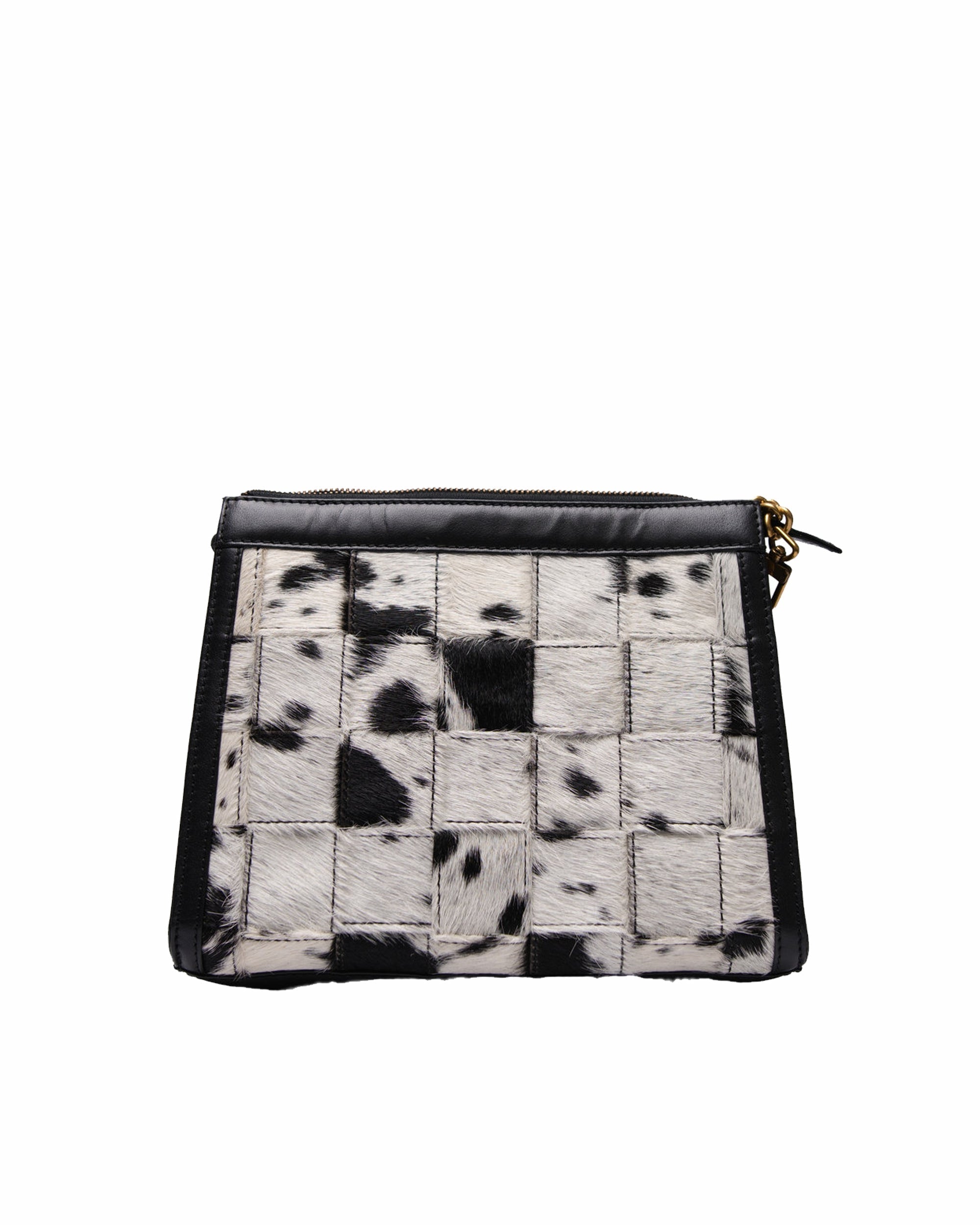 Scrappy Medium Chain Bag in Cowhide & Black Calfskin
