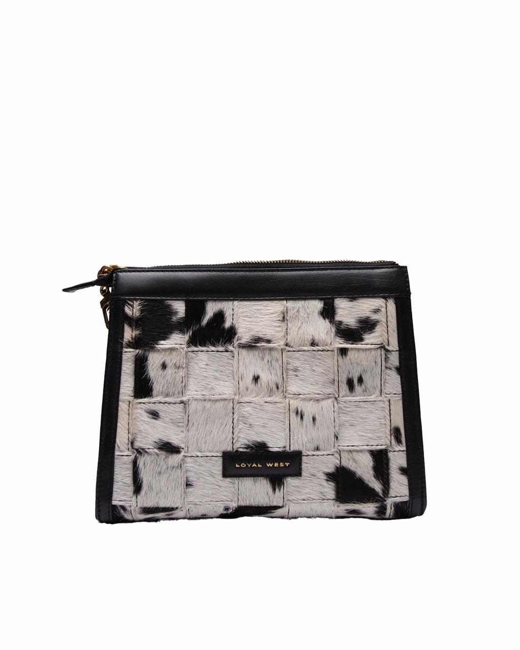Scrappy Medium Chain Bag in Cowhide & Black Calfskin