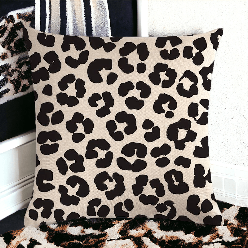Leopard Print Throw Pillow