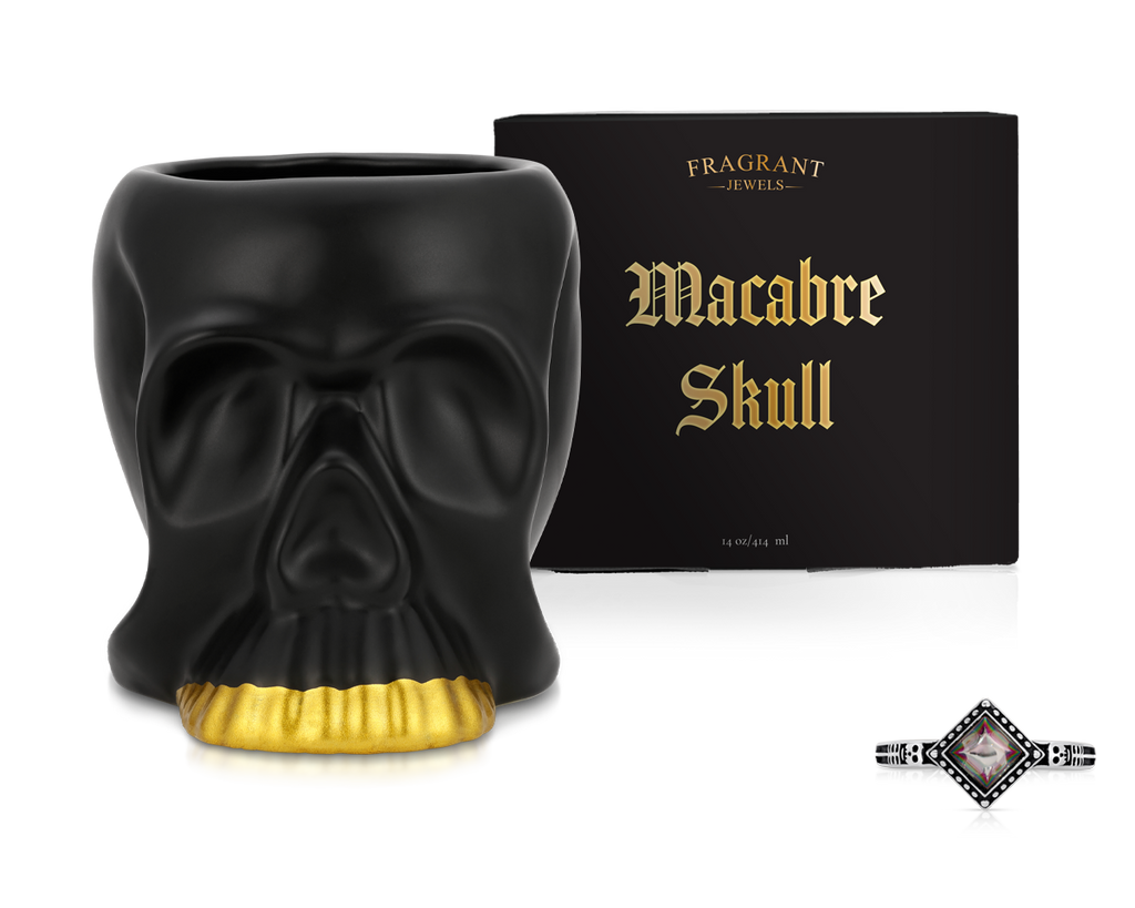Macabre Skull Jewel Candle & Bath Bomb Set