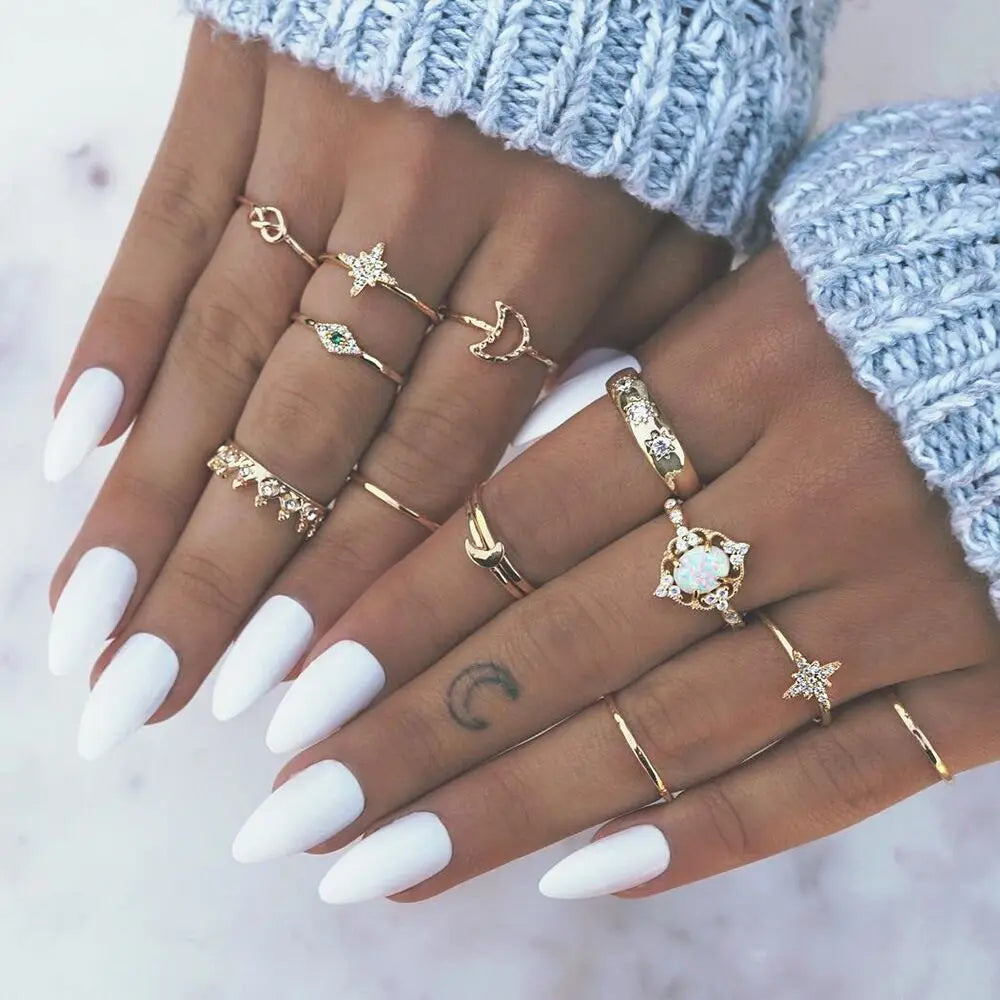 Bohemian Witchy Trendy Ring Sets