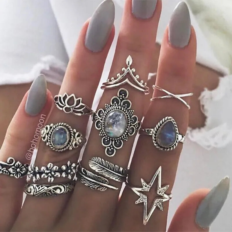 Bohemian Witchy Trendy Ring Sets